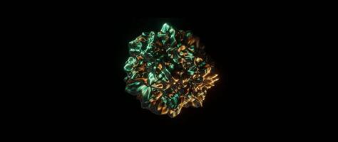 3d sphere loop render of abstract art with surreal 3d organic alien ball or liquid substance in wavy smooth video