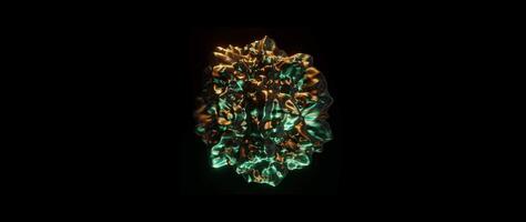 3d sphere loop render of abstract art with surreal 3d organic alien ball or liquid substance in wavy smooth video
