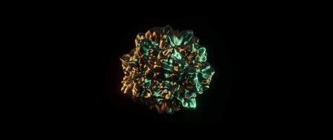 3d sphere loop render of abstract art with surreal 3d organic alien ball or liquid substance in wavy smooth video