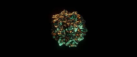 3d sphere loop render of abstract art with surreal 3d organic alien ball or liquid substance in wavy smooth video
