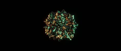 3d sphere loop render of abstract art with surreal 3d organic alien ball or liquid substance in wavy smooth video