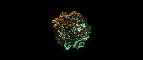 3d sphere loop render of abstract art with surreal 3d organic alien ball or liquid substance in wavy smooth video