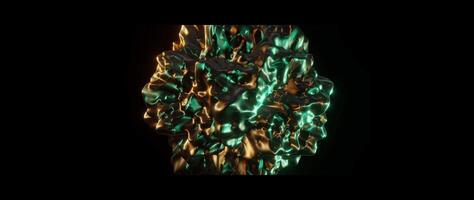3d sphere loop render of abstract art with surreal 3d organic alien ball or liquid substance in wavy smooth video