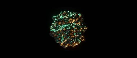 3d sphere loop render of abstract art with surreal 3d organic alien ball or liquid substance in wavy smooth video