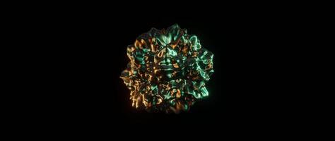 3d sphere loop render of abstract art with surreal 3d organic alien ball or liquid substance in wavy smooth video