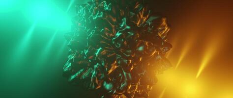 3d Kugel Schleife machen von abstrakt Kunst mit surreal 3d organisch Außerirdischer Ball oder Flüssigkeit Substanz im wellig glatt video