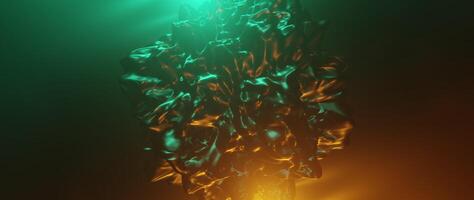 3d sphere loop render of abstract art with surreal 3d organic alien ball or liquid substance in wavy smooth video