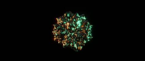 3d sphere loop render of abstract art with surreal 3d organic alien ball or liquid substance in wavy smooth video