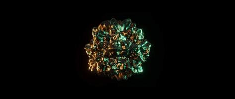 3d sphere loop render of abstract art with surreal 3d organic alien ball or liquid substance in wavy smooth video