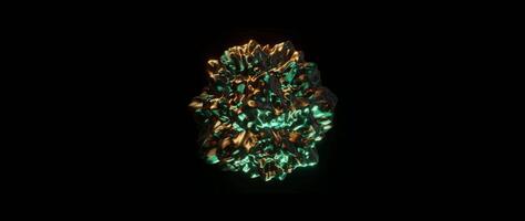 3d sphere loop render of abstract art with surreal 3d organic alien ball or liquid substance in wavy smooth video