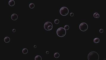 Animation of air bubbles on transparent background video