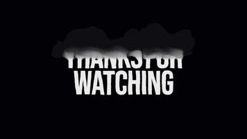 Thanks for watching animation on black background video