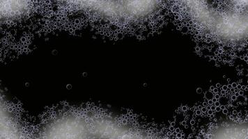 Animation of soap foam and air bubbles on transparent background video