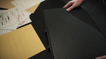 Hands Exchanging Money In Briefcase In Exchange For Top Secret Documents video
