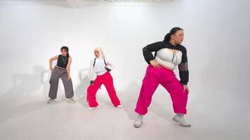 Dynamic Dance Performance in Bright Studio video