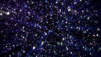 Abstract background of bright multi-colored glowing shiny dots of bokeh video