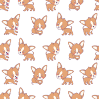 Seamless pattern with chihuahua dog png
