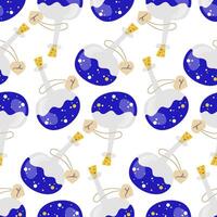 Seamless Pattern with Glass Bottles of Colorful Potions for Magical and Fantasy Designs vector