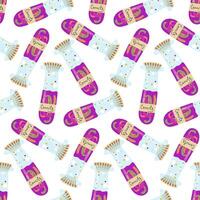 Seamless Pattern with Glass Bottles of Colorful Potions for Magical and Fantasy Designs vector
