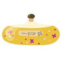 Colorful Magic Potion Bottle. Alchemist, magical elixir, witch and wizard magic vials vector
