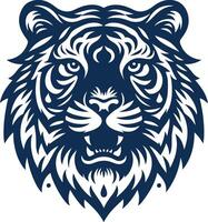 The Angry Silhouette of a Tiger's Commanding Presence vector
