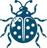 Detailed Silhouette Design of a Ladybug Emphasizing Its Characteristic Features vector