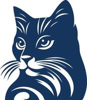 Cat Silhouette Design in Elegant Looking Style vector