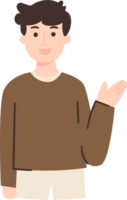 Man Talking Something with Hand Gesture png