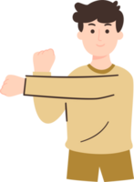 Man doing Stretching and Warmup png