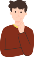 Man Thinking and Pondering png