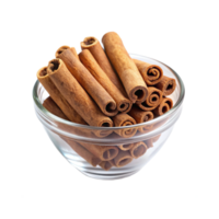 cinnamon sticks in a glass bowl png