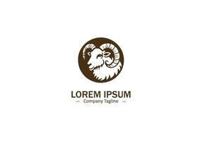 Modern Pet Sheep Silhouette Design in Simple Icon Style vector