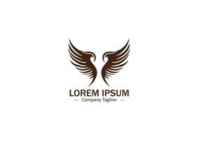 Simple Abstract Wing Feather Icon for Modern and Logo Designs vector