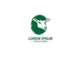 Modern Sheep Pet Design with Abstract Silhouette and Logo Icon vector