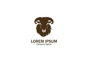 Simple Isolated Sheep Pet with Modern Design Elements vector