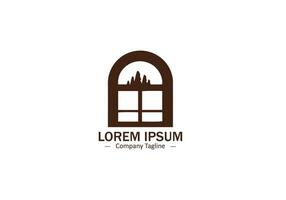 Modern Door Silhouette Design in Simple Icon Style vector
