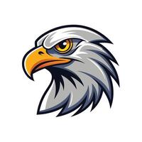 Aggressive Eagle head Mascot Logo Design with Modern illustration Concept Style for Badge and Emblem vector