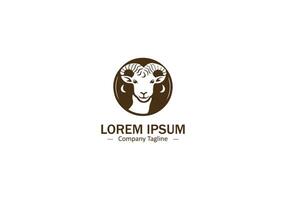 Simple and Modern Sheep Pet Icon for Abstract Logo Designs vector