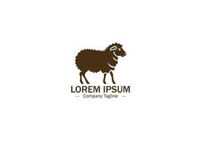 Modern Sheep Pet Design with Abstract Silhouette and Logo Icon vector