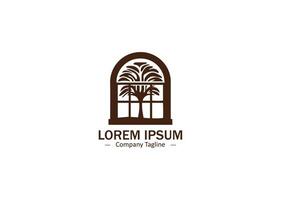 Simple Abstract Door Icon for Modern and Logo Designs vector