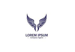 Simple Isolated Wing Feather with Modern Design Elements vector