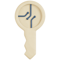 a key with a circuit board on it png