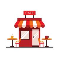 cafe with cafe text Mascot Logo Design with Modern illustration Concept Style for Badge and T Shirt Printing vector