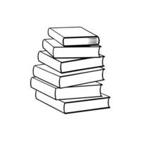 books stack heap library concept logo icon design vector