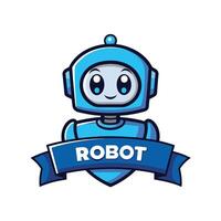 Robot assistant chat bot assistant voice assistant concept technology logo icon isolated on white background vector