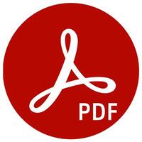 Adobe Acrobat Reader mobile application icon vector