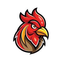 The Fierce and Focused Rooster A Symbol of Strength Determination and Unyielding Resolve vector