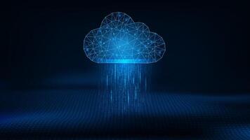 Futuristic cloud network online strage big data concept. Wave dots abstract digital technology background. vector