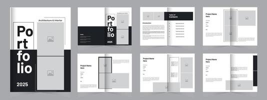 Modern Architecture or interior portfolio, portfolio design vector