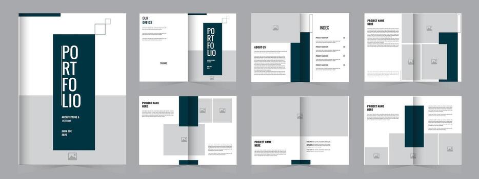 limpiar mínimo a4 arquitectura o interior portafolio diseño modelo vector